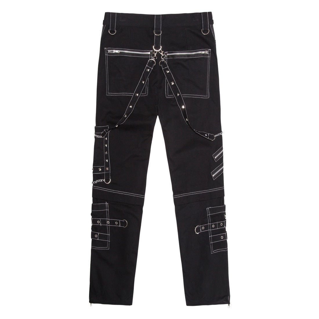 Foreign Trade Personality Casual Pants Men's Gothic Pants Punk Rock Eyelet Cargo Bondage Pants