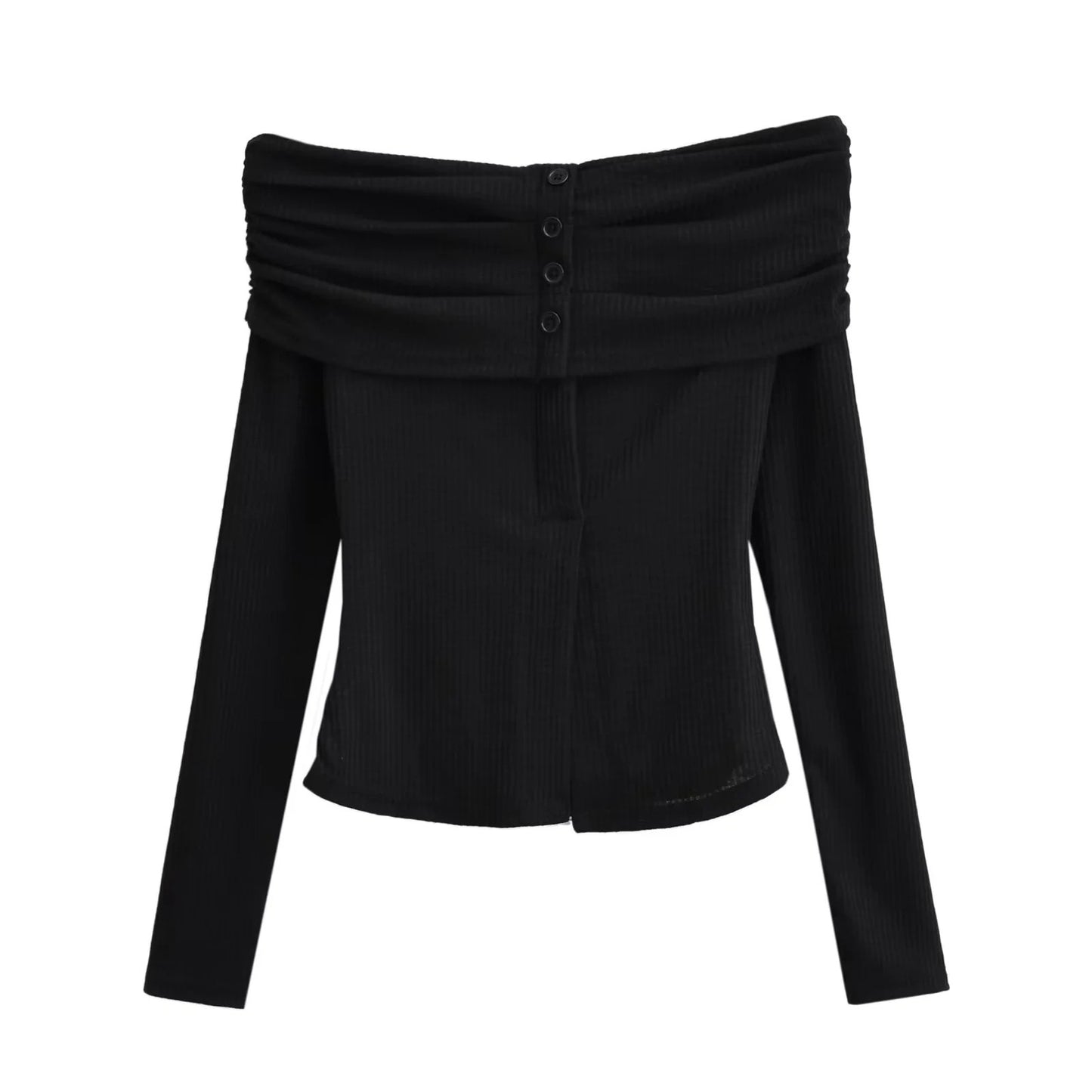 Women's Off-shoulder Long-sleeved Sweater