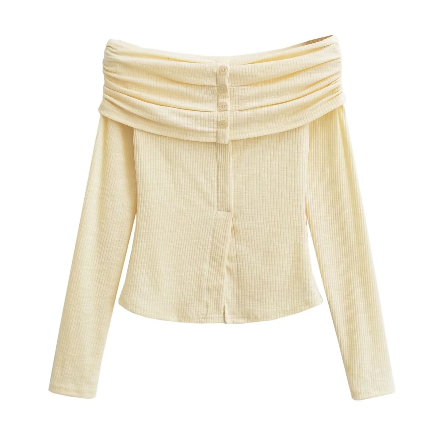 Women's Off-shoulder Long-sleeved Sweater