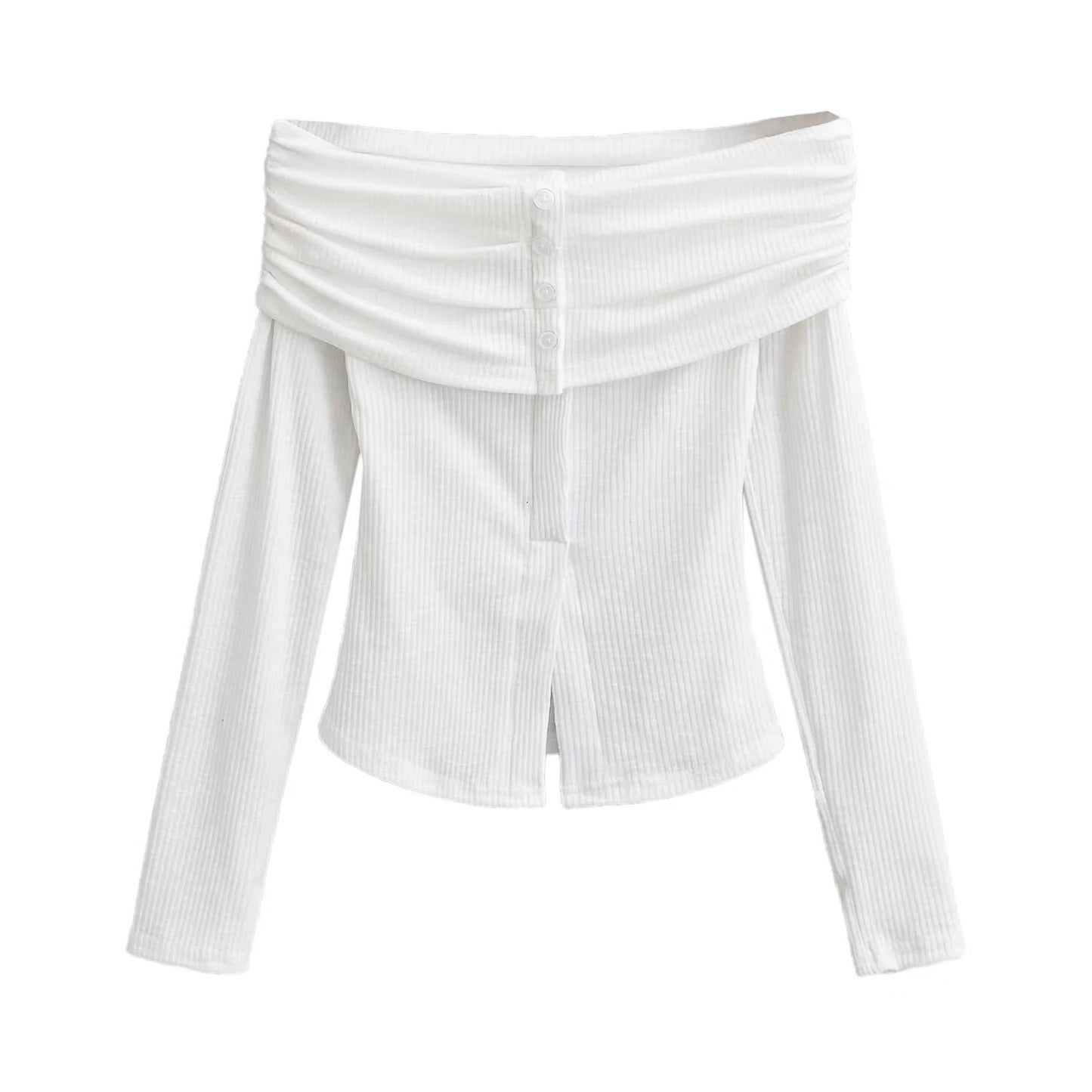Women's Off-shoulder Long-sleeved Sweater