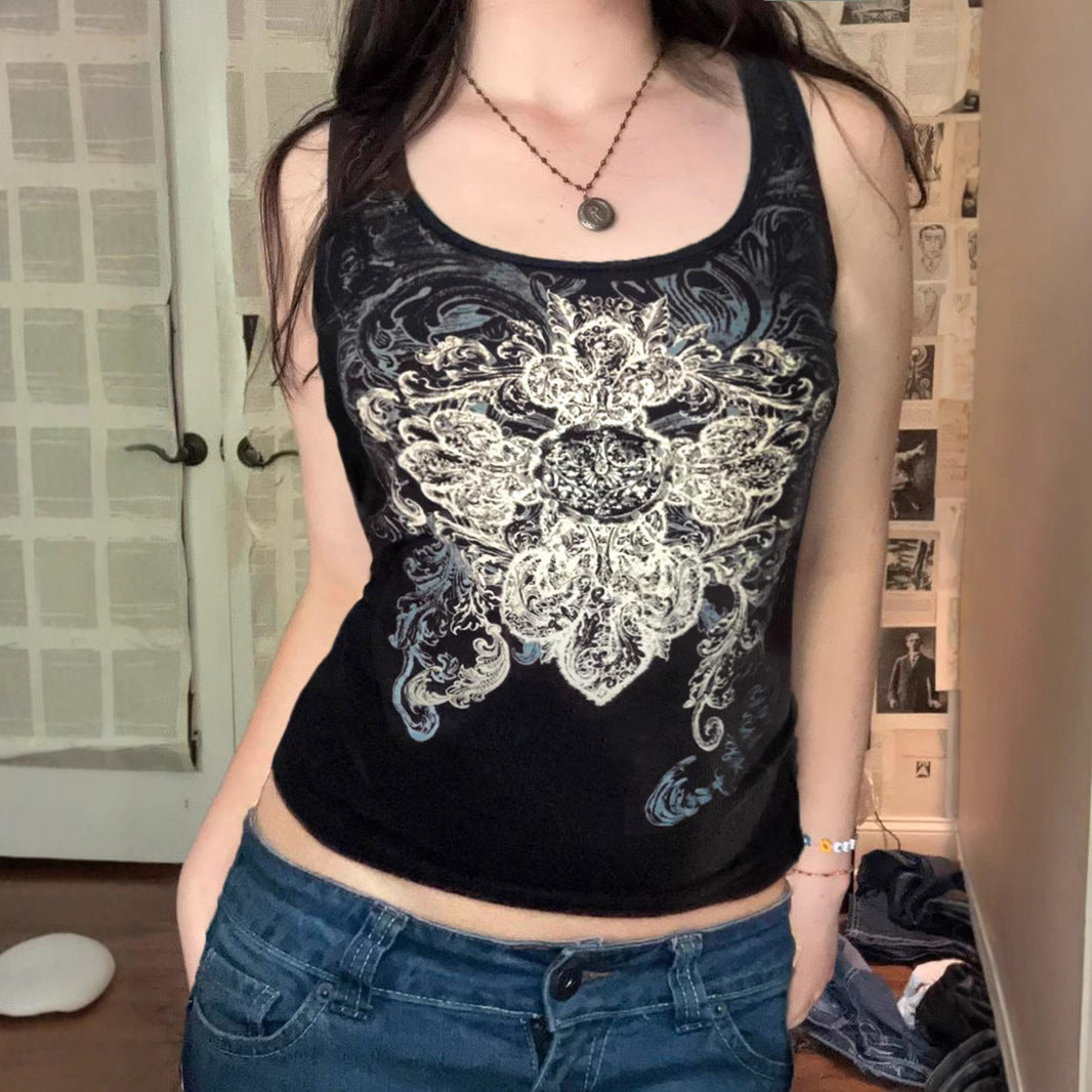 Street Style Print Loose Shoulder Long Sleeve Large T-shirt Women T7