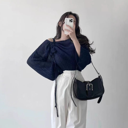 Blouse Slim Fit Inner Wear Two-piece Sling