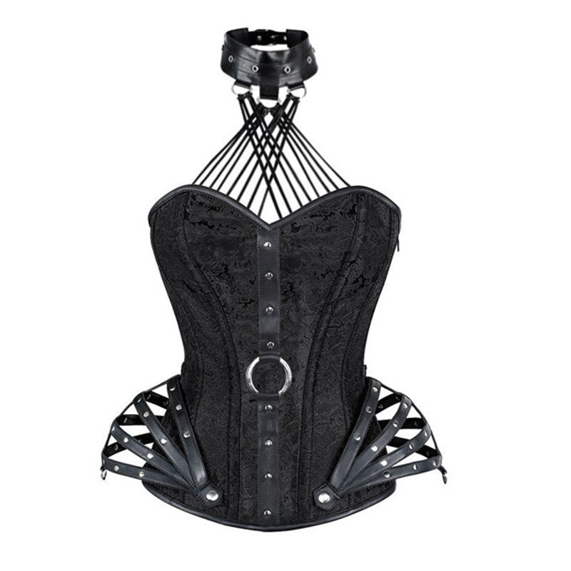 Gothic Punk Steampunk Choker Strap Corset