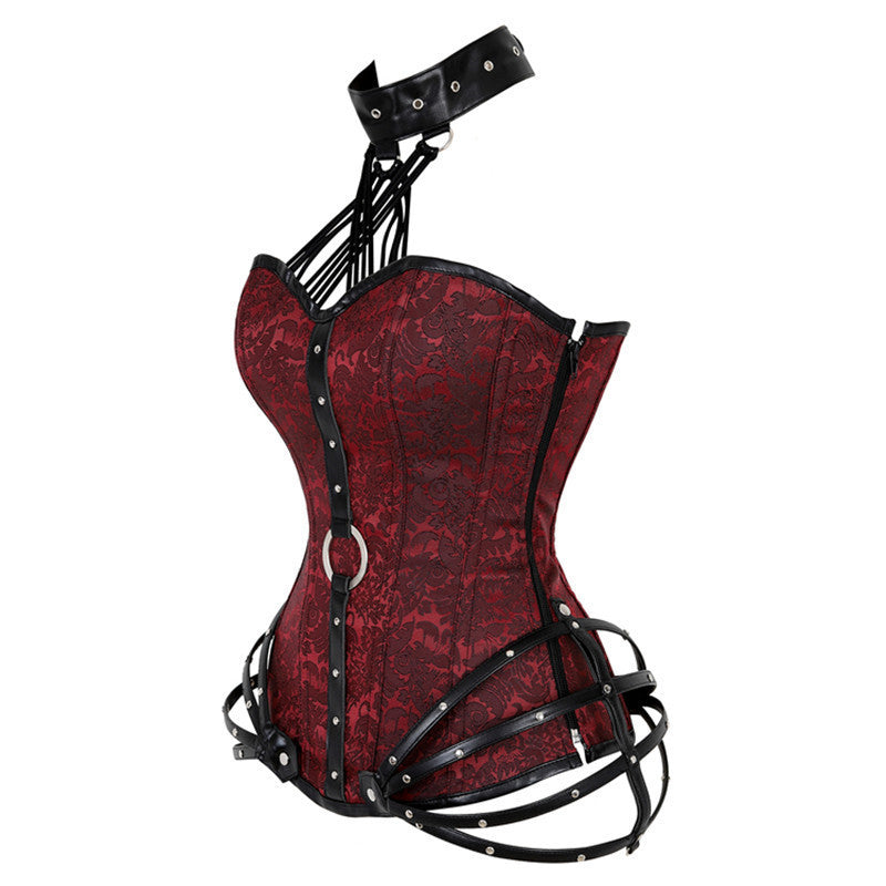 Gothic Punk Steampunk Choker Strap Corset