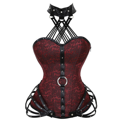 Gothic Punk Steampunk Choker Strap Corset