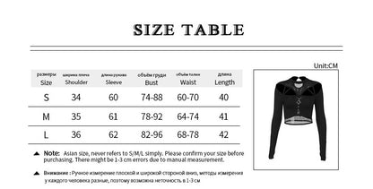 Dark Casual Temperament Wild Slim-fit Mesh Long-sleeved Top For Women