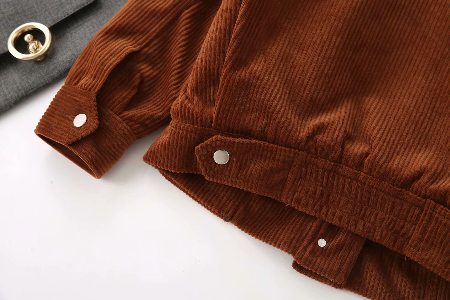 Thin striped corduroy cotton coat Korean style