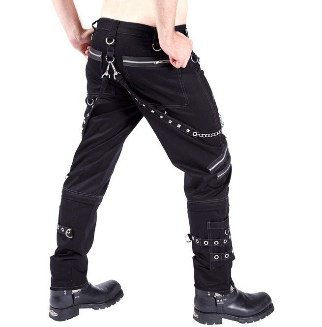 Foreign Trade Personality Casual Pants Men's Gothic Pants Punk Rock Eyelet Cargo Bondage Pants