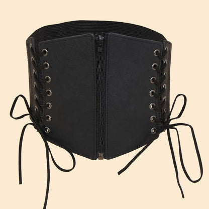 Leather Girdle Shirt Sweater Decoration Was Thin Braided Waist Belt