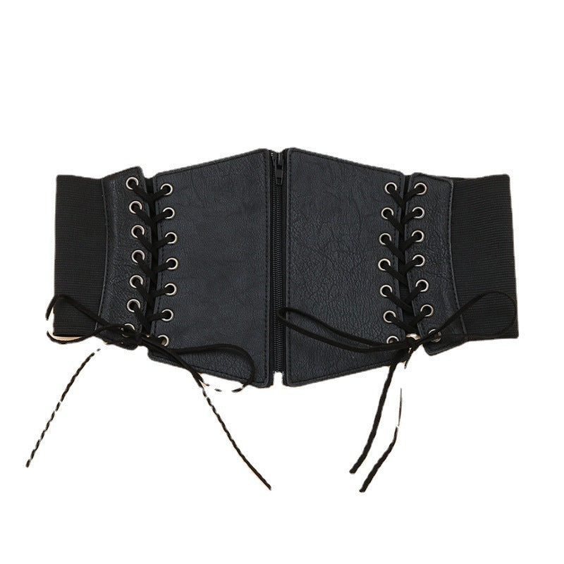 Leather Girdle Shirt Sweater Decoration Was Thin Braided Waist Belt