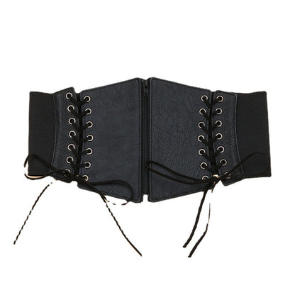 Leather Girdle Shirt Sweater Decoration Was Thin Braided Waist Belt