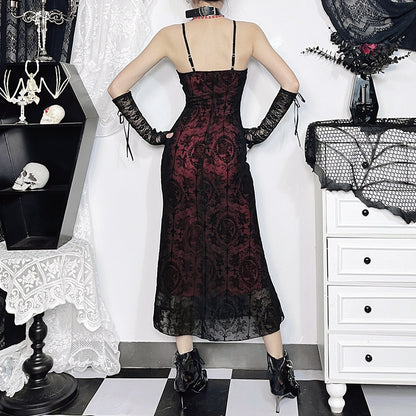 Retro Gothic Stand Collar Smock Top