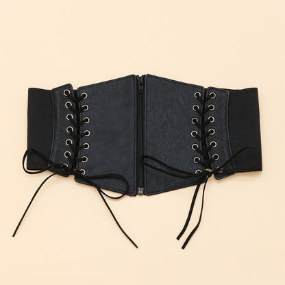 Leather Girdle Shirt Sweater Decoration Was Thin Braided Waist Belt