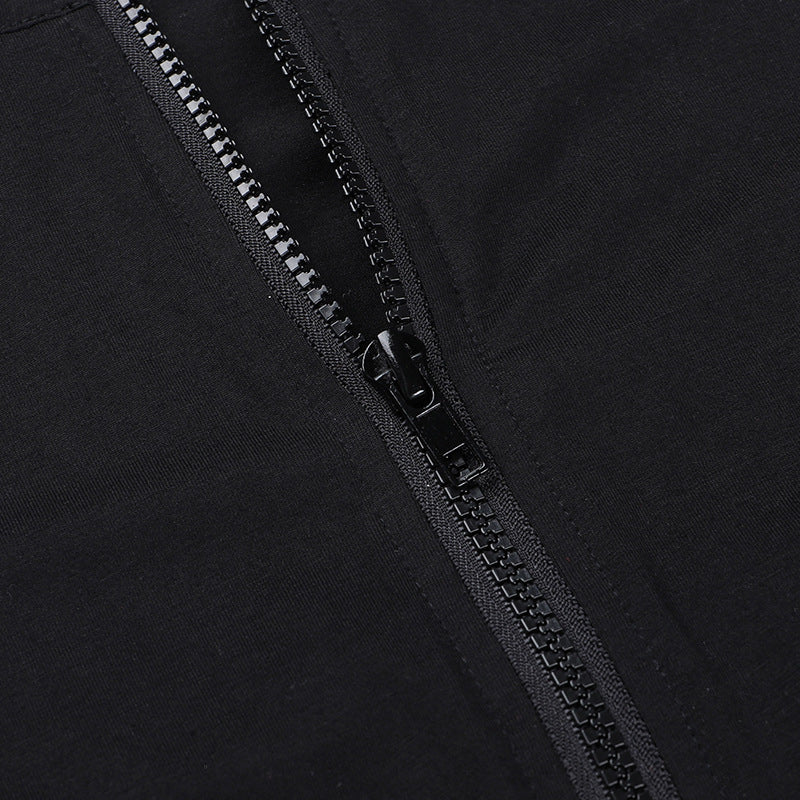 Dark Slim-fit Off-shoulder Waist Hollow-out Vest Top For Women