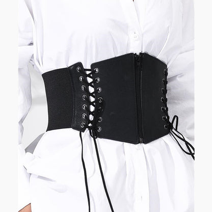 Leather Girdle Shirt Sweater Decoration Was Thin Braided Waist Belt