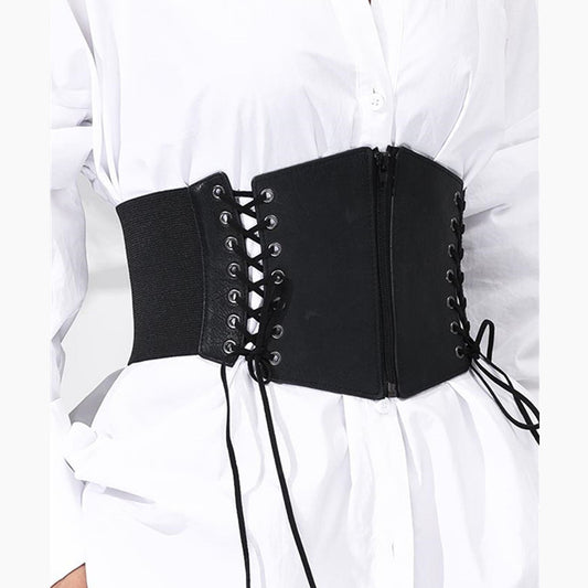 Leather Girdle Shirt Sweater Decoration Was Thin Braided Waist Belt