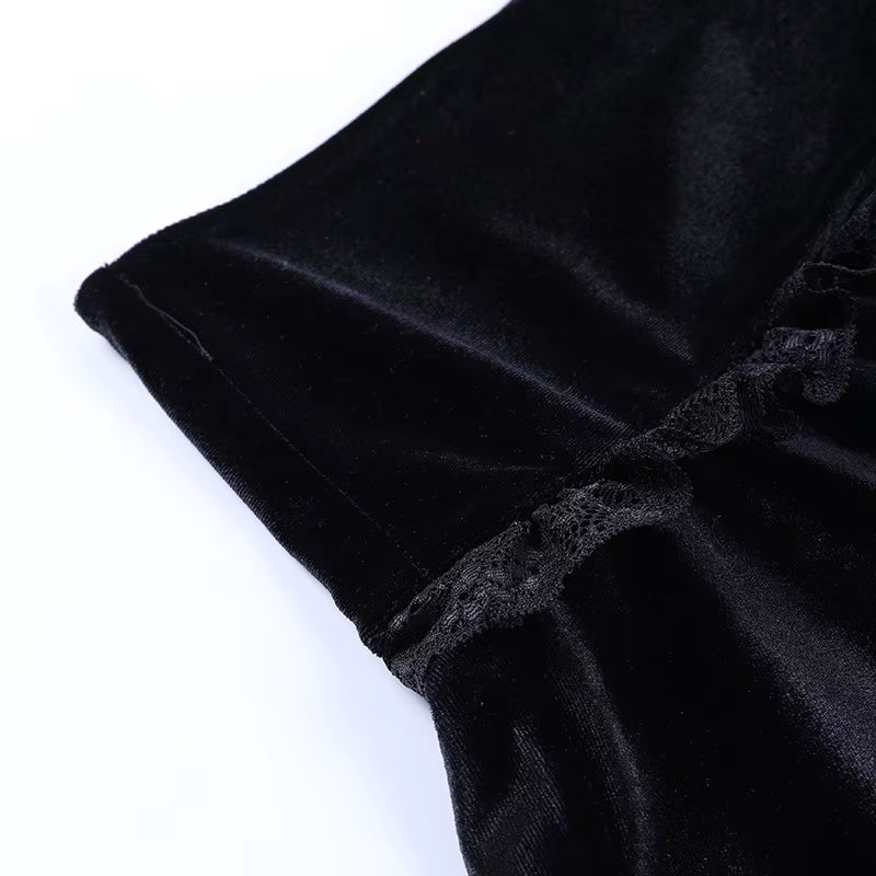 Gothic Cross Embroidery Lace Mini Skirt SK4
