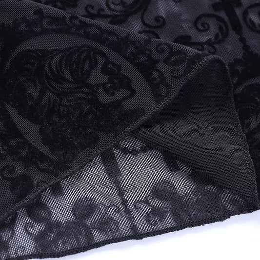 Lace High Waist Slimming Bell-bottom Pants – Punk Style Trousers for Women PT2