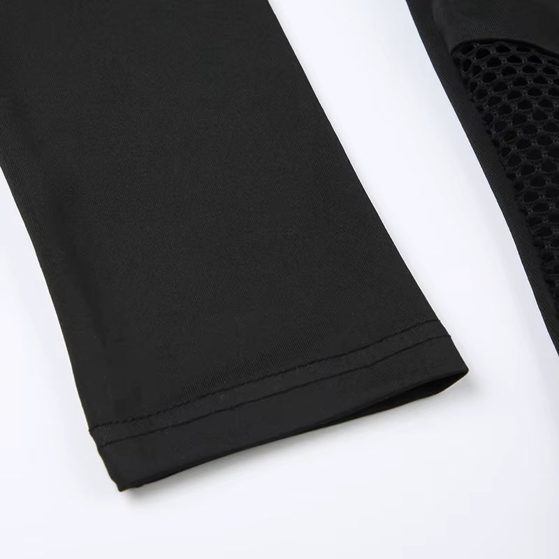 Dark Style Fashion Hollow Design Sense T-Shirt