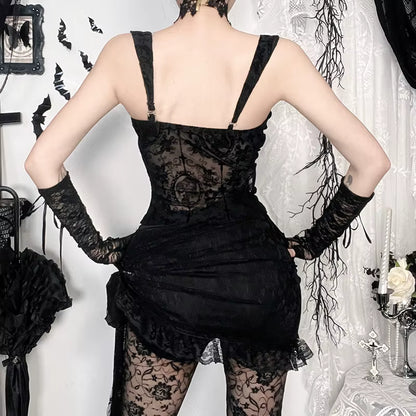 Gothic Slim Fit Tube Top – Sleek Black Strapless Crop T1