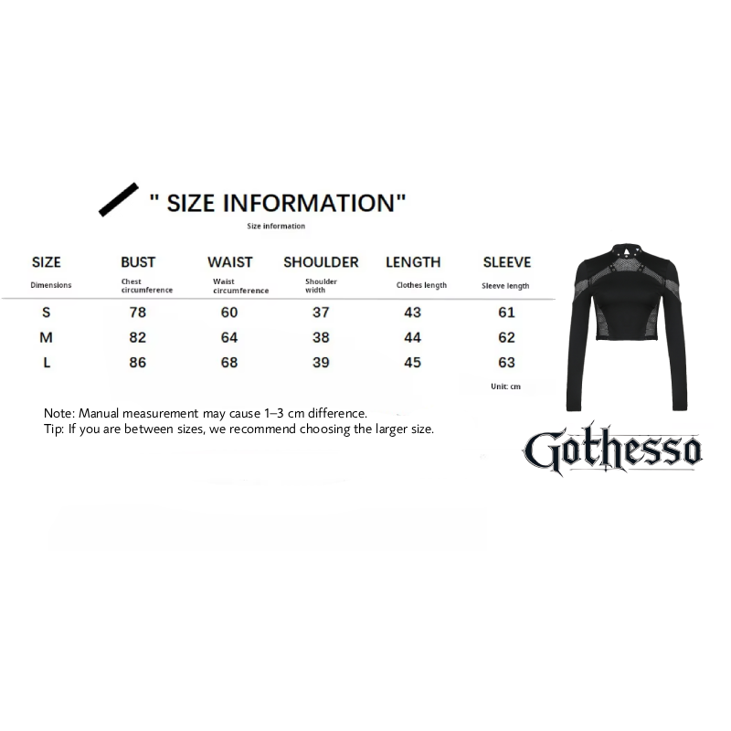 Dark Style Fashion Hollow Design Sense T-Shirt