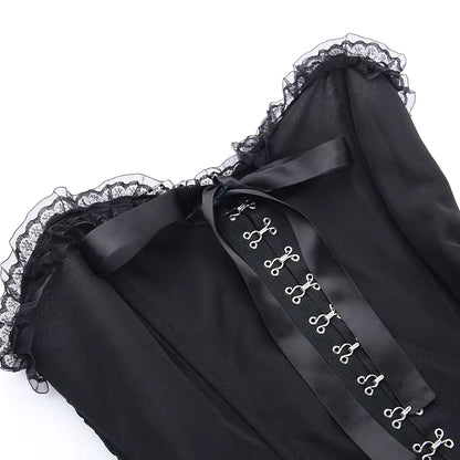 Slim Gothic Slippers Expansion Black Skirt Women DS3