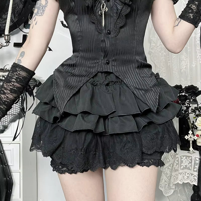 Gothic Dark Wind Mini Skirt SK5