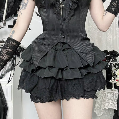 Gothic Dark Wind Mini Skirt SK5