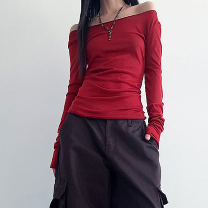 Streetwear Casual Off-shoulder Clothing Women Personalized Hollow Backless Women's Blouse BLS1