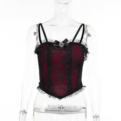 Autumn Dark Style Gothic Vintage Lace Camisole