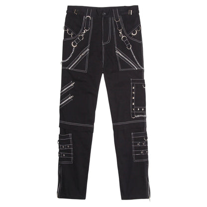 Foreign Trade Personality Casual Pants Men's Gothic Pants Punk Rock Eyelet Cargo Bondage Pants