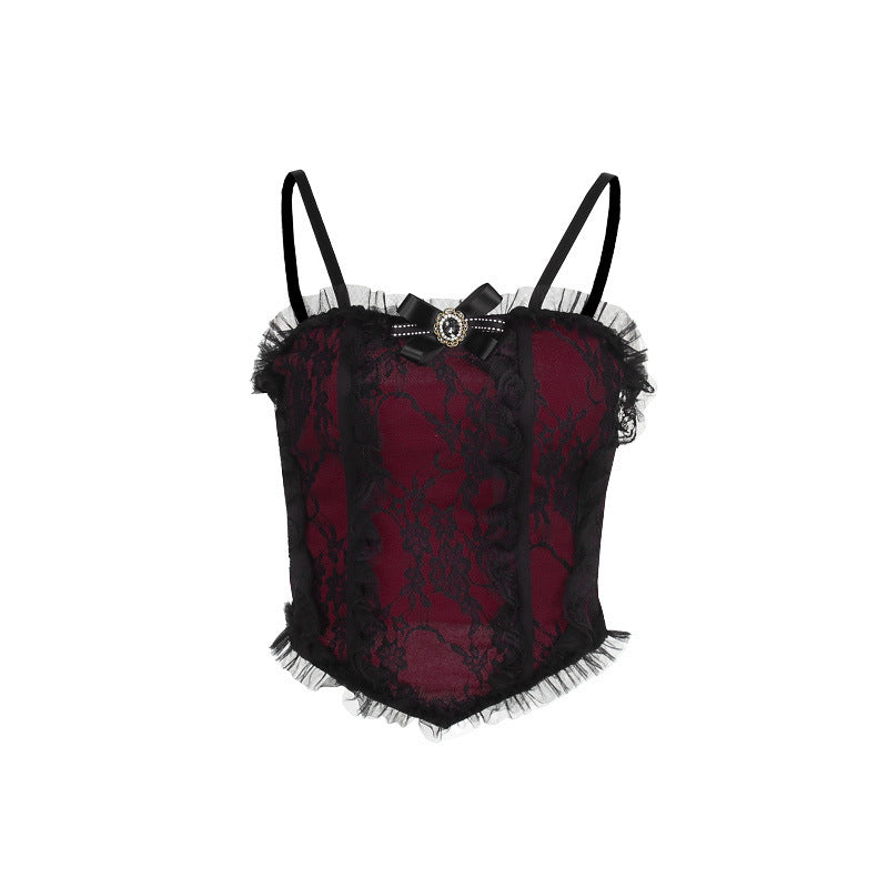 Autumn Dark Style Gothic Vintage Lace Camisole