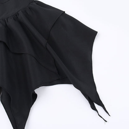 Slim-fit Irregular Hem Bubble Skirt Women