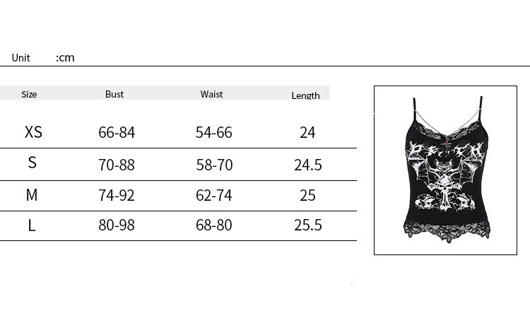 Hot Girl Small Sling Dark Lace Outerwear Vest